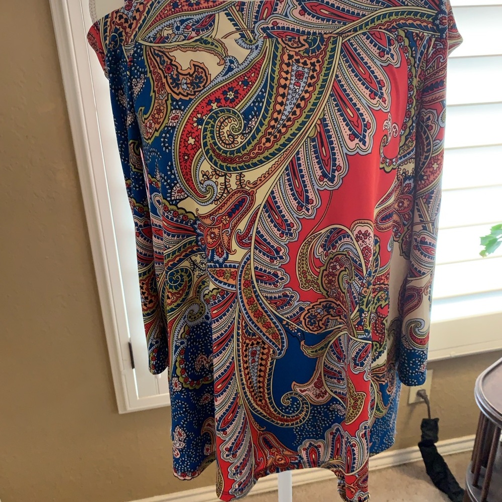 Chicos Cold Shoulder Multiple Color Top - image 2